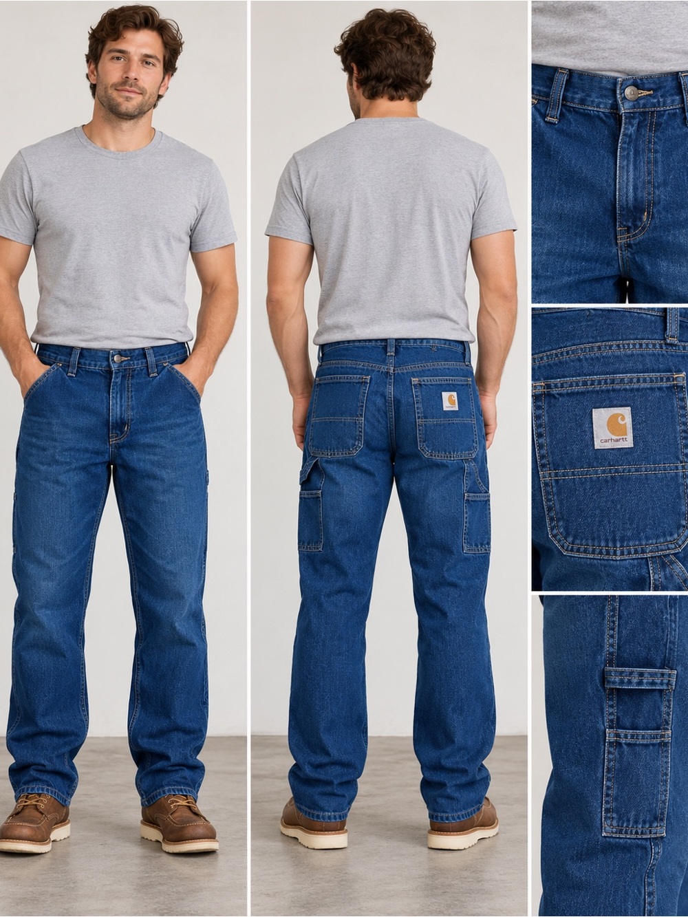 Carhartt Men's Relaxed Fit Denim Jeans in Blue